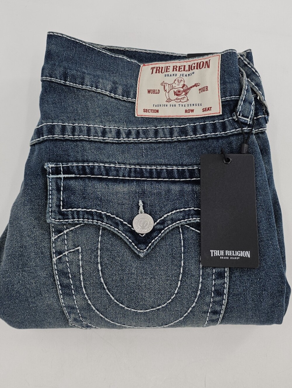 True Religion Geno Big T Flap Relaxed Slim Jeans World Tour Men's